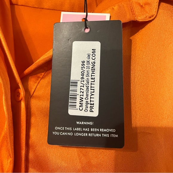 Oversized Pretty Little Thing Blouse Button Down NWT - Picture 3 of 4